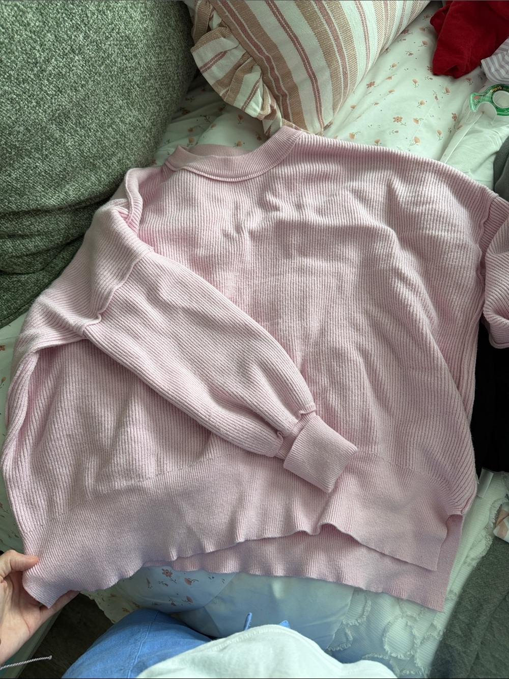 Pink Ribbed Sweater